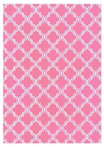 Printed Wafer Paper - Moroccan Pastel Pink - Click Image to Close